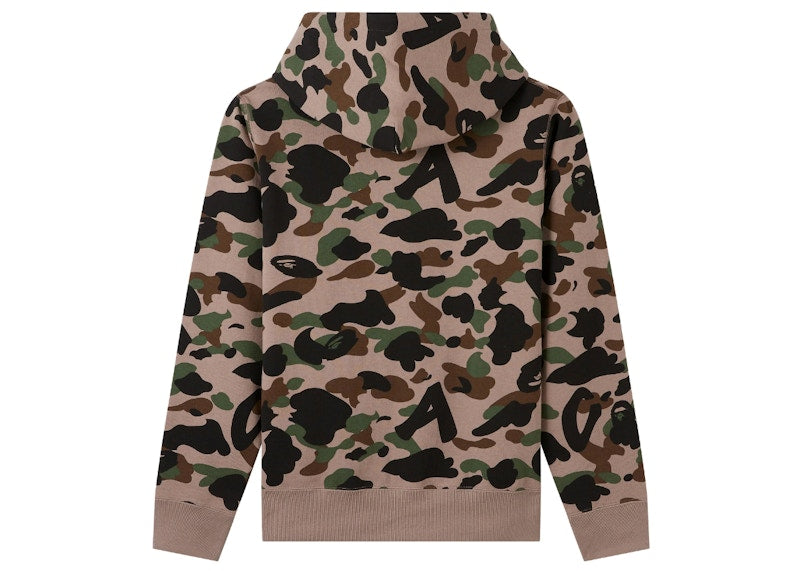 BAPE x A.P.C. Camo Hoodie Beige