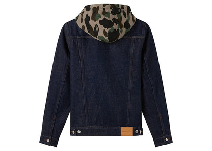 BAPE x A.P.C. Detachable Hoodie Denim Jacket Indigo
