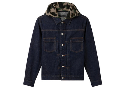 BAPE x A.P.C. Detachable Hoodie Denim Jacket Indigo