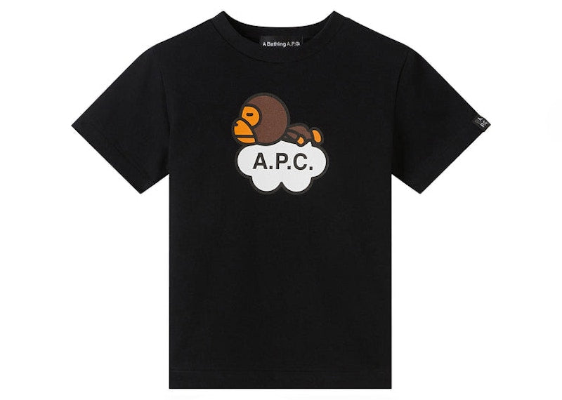 BAPE x A.P.C Kids Milo Cloud T-shirt Black