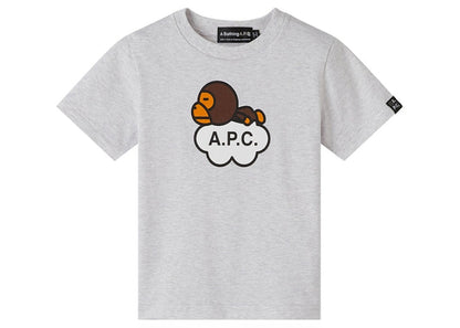 BAPE x A.P.C Kids Milo Cloud T-shirt Gray