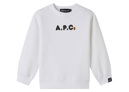 BAPE x A.P.C Kids Tears II Sweatshirt White