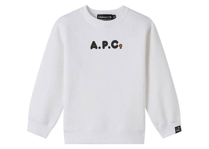 BAPE x A.P.C Kids Tears II Sweatshirt White