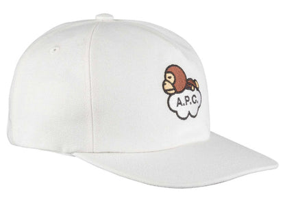 BAPE x A.P.C Moe-Moe Baseball Cap White