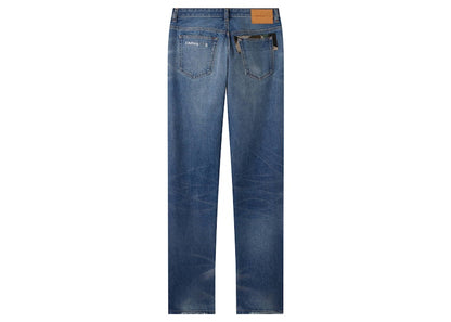BAPE x A.P.C. Patched Damage Denim Pants Indigo