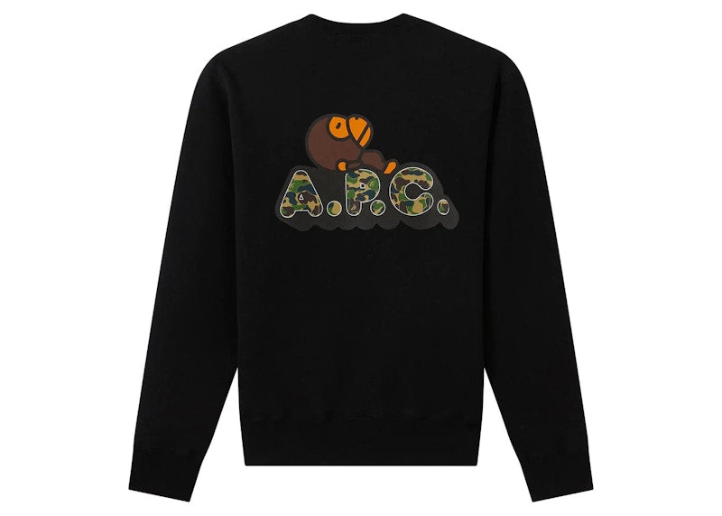 BAPE x A.P.C Tears Sweatshirt Black