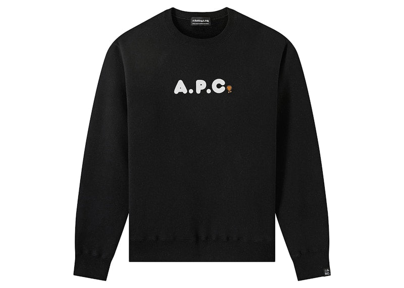 BAPE x A.P.C. Women's Milo on APC Wide Crewneck Black