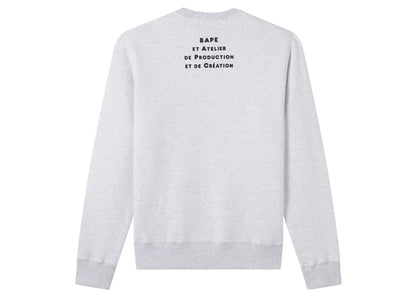BAPE x A.P.C. Wome's Milo Wide Crewneck Grey