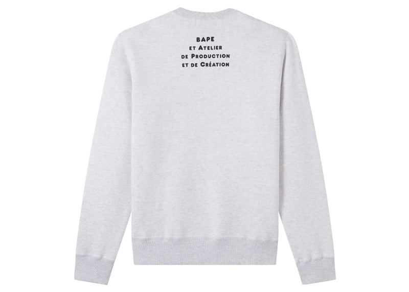 BAPE x A.P.C. Wome's Milo Wide Crewneck Grey