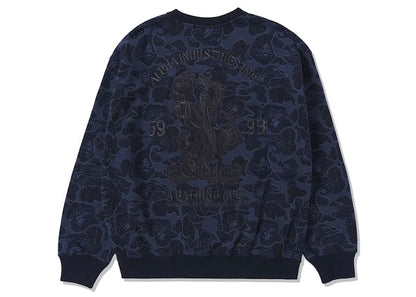 BAPE x Alpha Industries Crewneck Sweater Navy