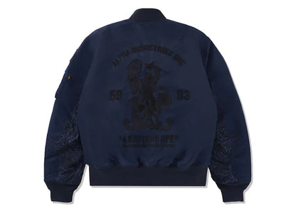 BAPE x Alpha Industries MA-1 Jacket Navy