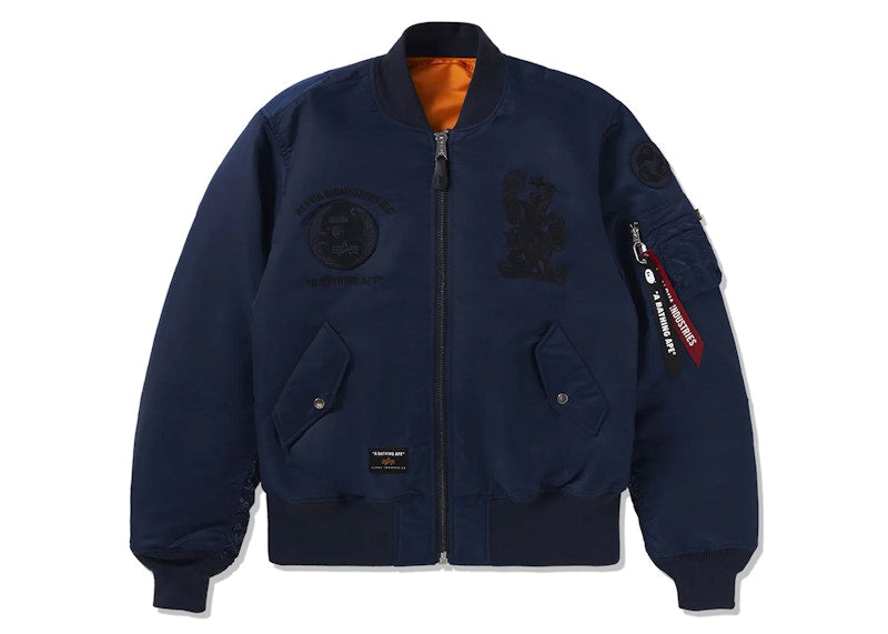 BAPE x Alpha Industries MA-1 Jacket Navy