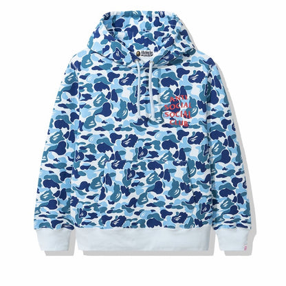BAPE x Anti Social Social Club ABC Camo Pullover Hoodie Blue