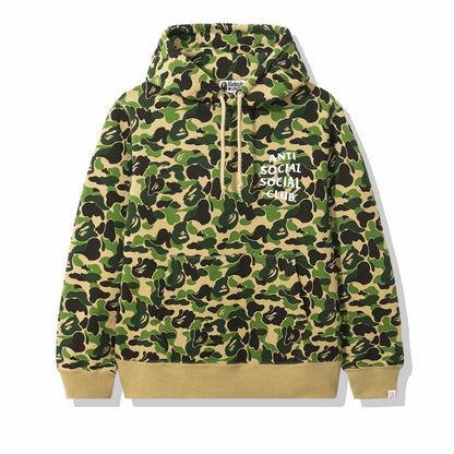 BAPE x Anti Social Social Club ABC Camo Pullover Hoodie Green