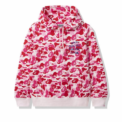 BAPE x Anti Social Social Club ABC Camo Pullover Hoodie Pink