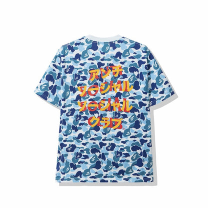 BAPE x Anti Social Social Club ABC Camo Tee Blue