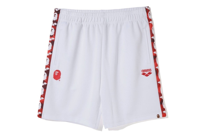 BAPE x Arena Jersey Shorts White