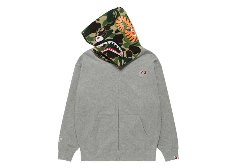 BAPE x BAYC Shark Full Zip Hoodie Grey