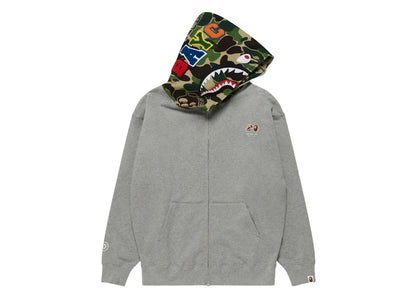BAPE x BAYC Shark Full Zip Hoodie Grey