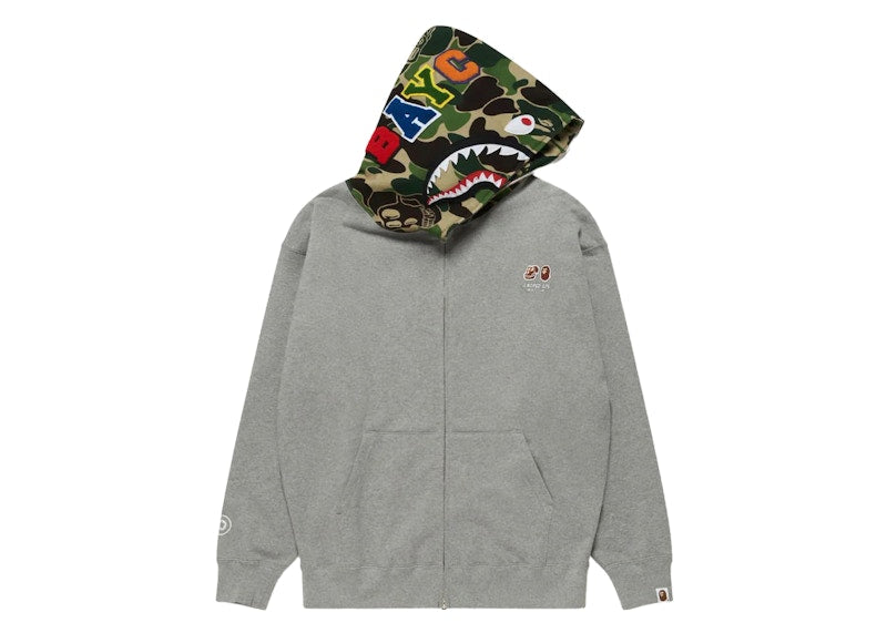 BAPE x BAYC Shark Full Zip Hoodie Grey