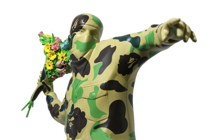 BAPE x Banksy Brandalism Flower Bomber Sculpture Green