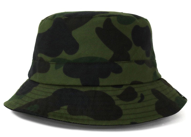 BAPE x Barbour Camo Bucket Hat Green