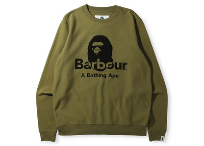 BAPE x Barbour Crewneck Green