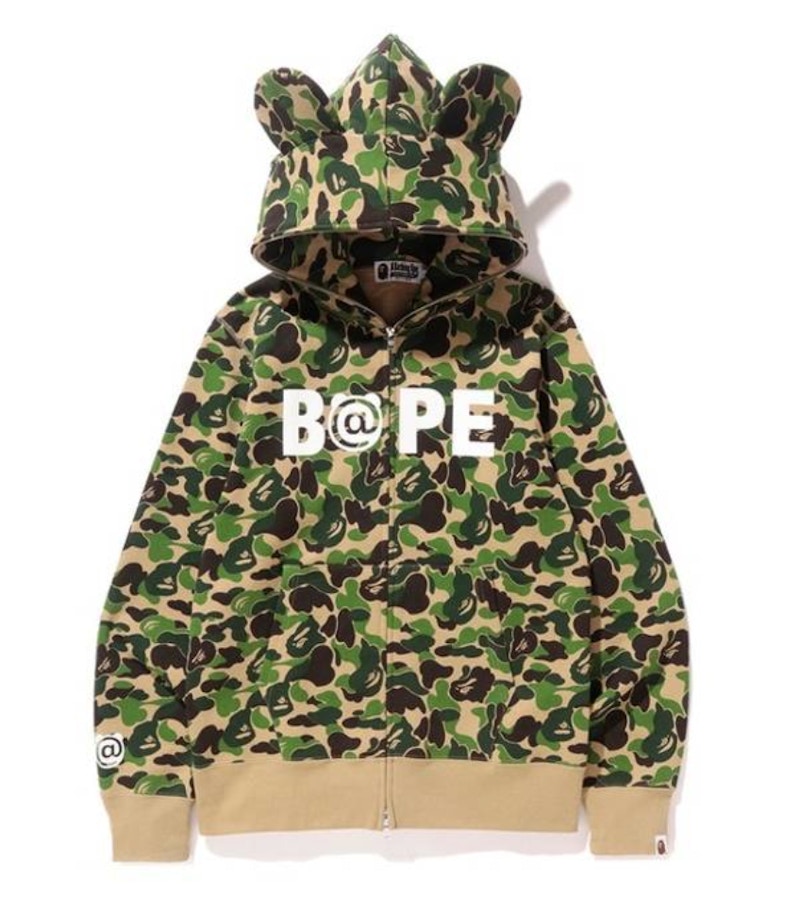 BAPE x Bearbrick ABC Bape Hoodie Green