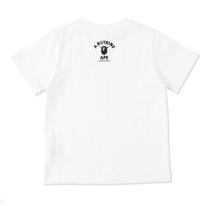 BAPE x Bearbrick Camo Bear Busy Works Kids Tee White Blue