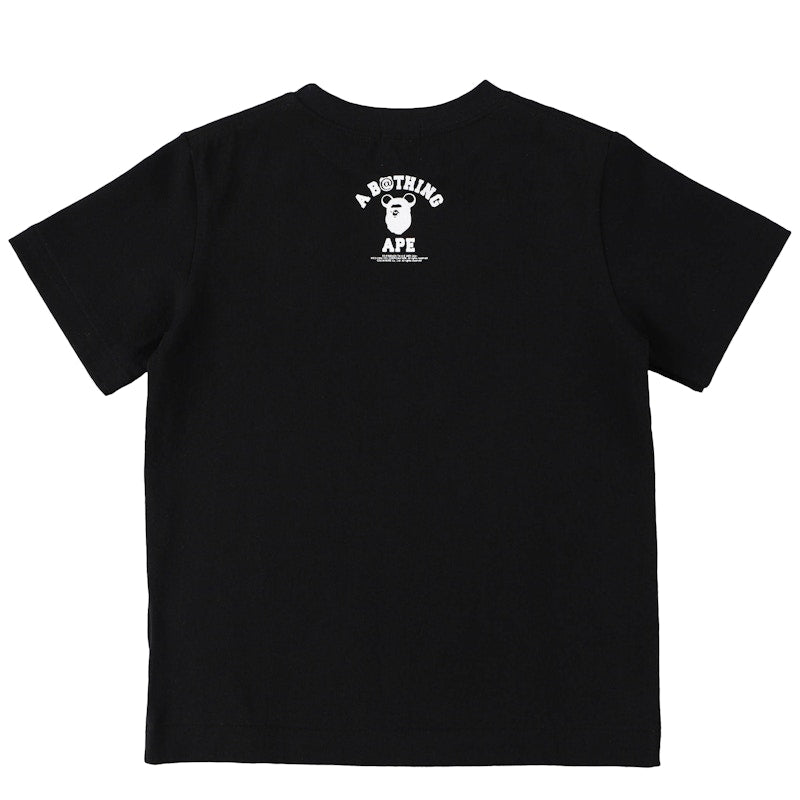 BAPE x Bearbrick Camo Bear College Kids Tee Black