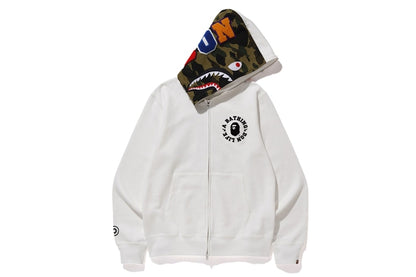 BAPE x Big Sean Shark Full Zip Hoodie White