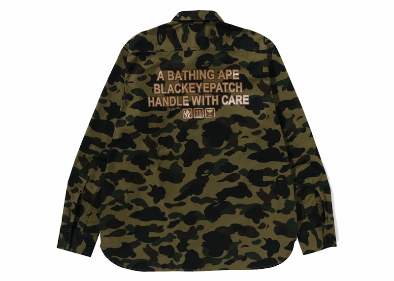 BAPE x Black Eye Patch 1st Camo Shirt Green