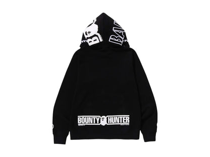 BAPE x Bounty Hunter Mad Shark Full Zip Hoodie Black