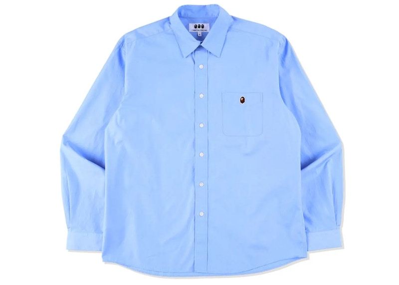 BAPE x CDG Osaka Poplin Shirt Blue
