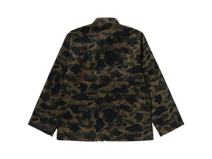 BAPE x CLOT Camo Ape Head Chinese Jacket Olive