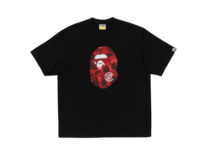 BAPE x CLOT Camo Ape Head T-Shirt Black
