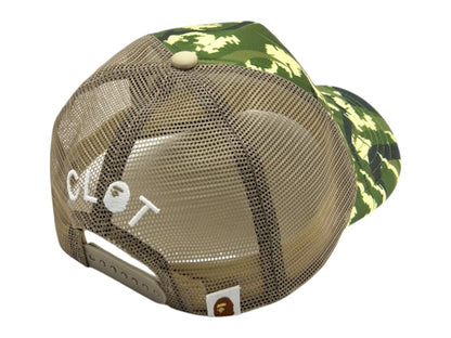 BAPE x CLOT Egra Camo Trucker Cap Green