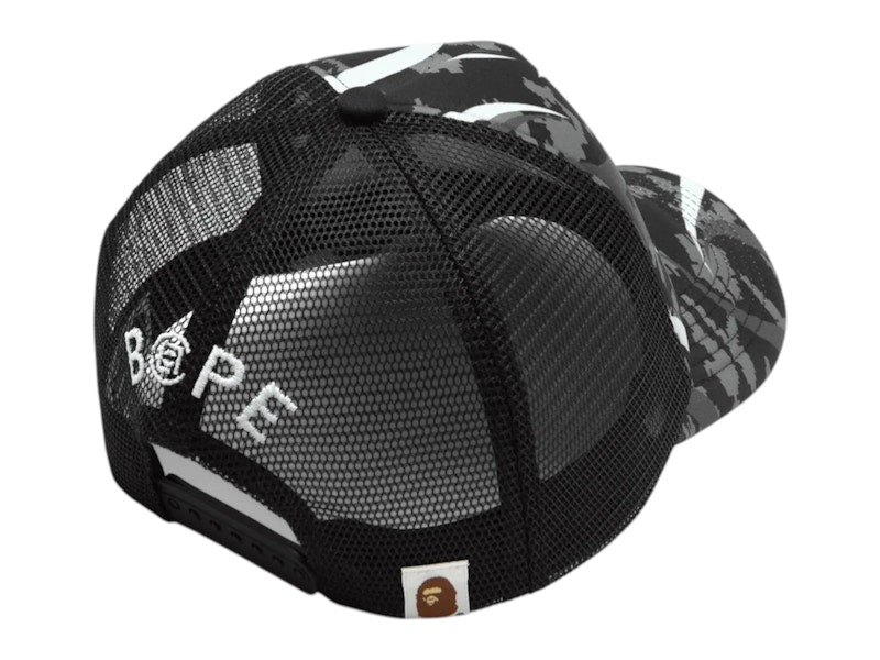BAPE x CLOT Egra Camo Trucker Cap Grey