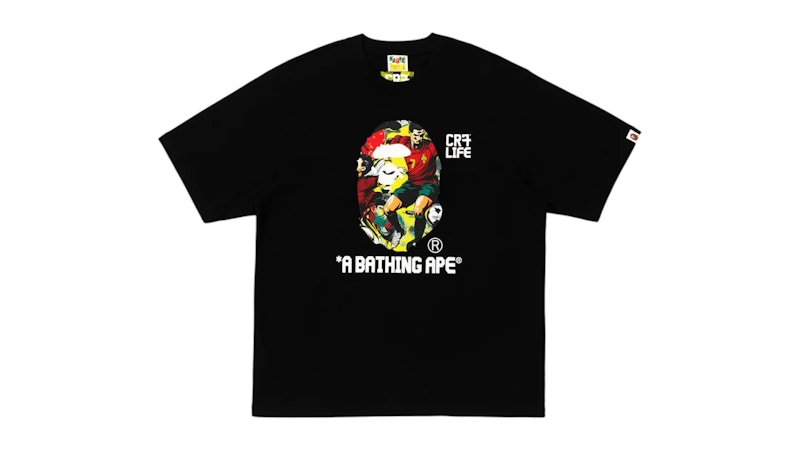 BAPE x CR7 Life Comic Graphic A Bathing Ape Relaxed Fit Tee Black/Yellow/Red