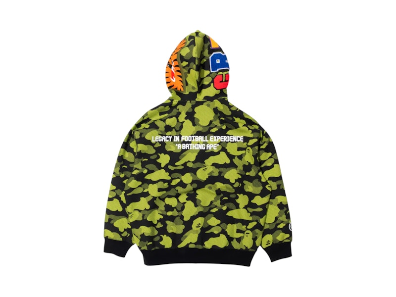 BAPE x CR7 Life Logo Relaxed Fit Shark Full Zip Hoodie Green
