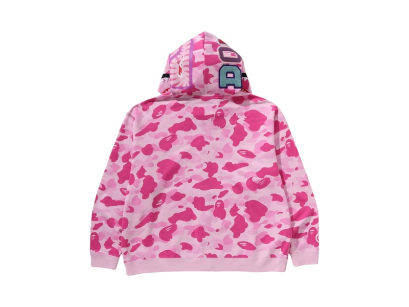 BAPE x Cactus Jack x Don Toliver Faux Fur Shark Zip Hoodie Pink