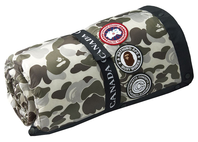 BAPE x Canada Goose x Concepts ABC Camo Down Blanket Gray
