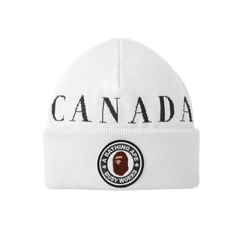 BAPE x Canada Goose x Concepts Toque Beanie White