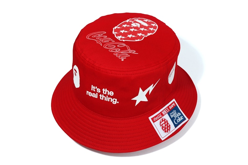 BAPE x Coca Cola Bucket Hat Red