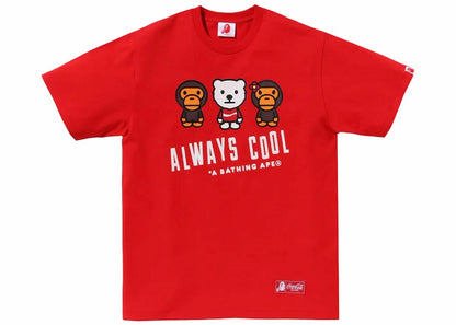 BAPE x Coca-Cola Milo Tee Red