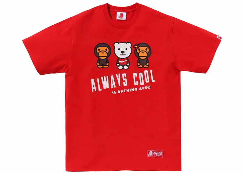 BAPE x Coca-Cola Milo Tee Red