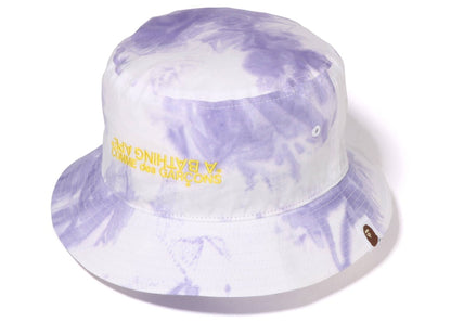 BAPE x Comme des Garcon Osaka Tie Dye Bucket Hat Purple