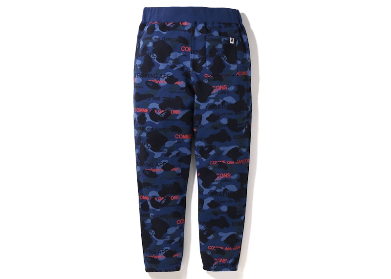 BAPE x Comme des Garcons Osaka Camo Sweatpants Navy