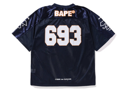 BAPE x Comme des Garcons Osaka Football Jersey Navy