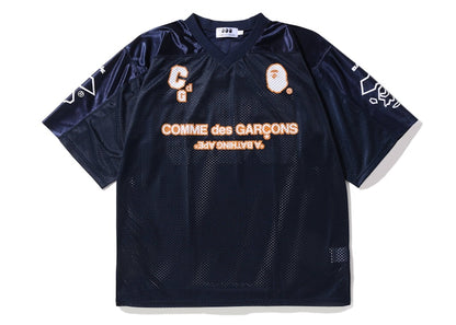 BAPE x Comme des Garcons Osaka Football Jersey Navy